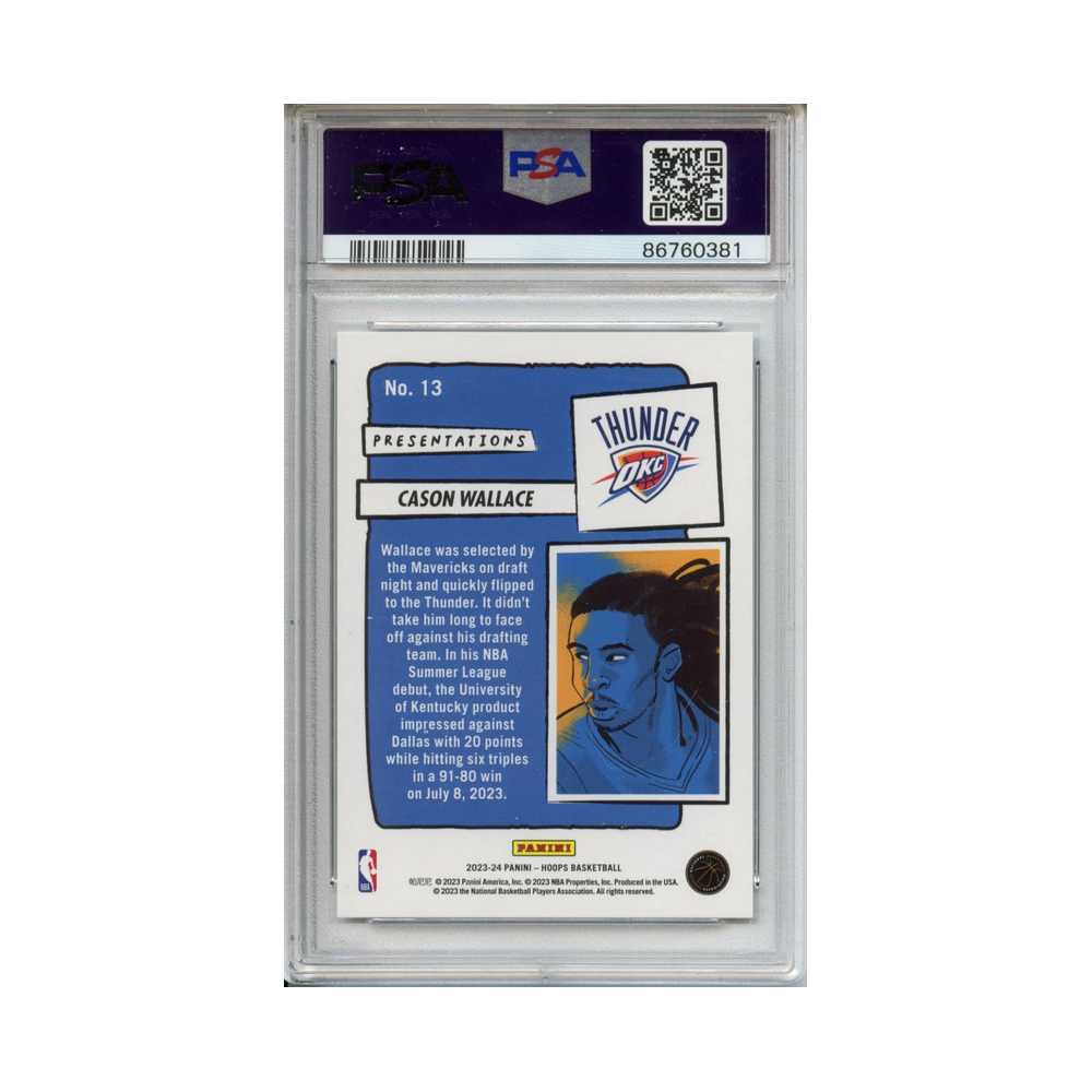 Cason-Wallace-Presentations-2023-NBA-Hoops-PSA-10-Rückseite