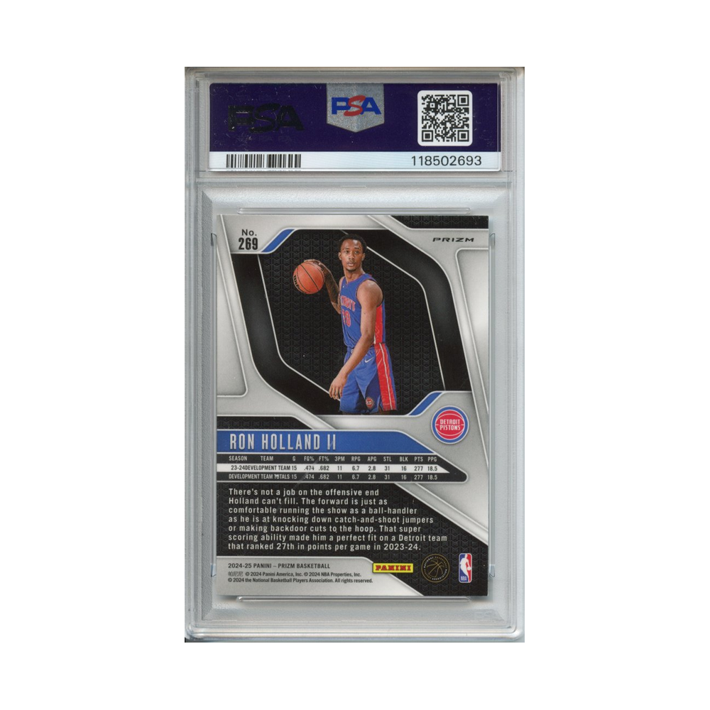 Ron-Holland-II-Silver-Prizm-2024-Prizm-PSA-10-Rückseite