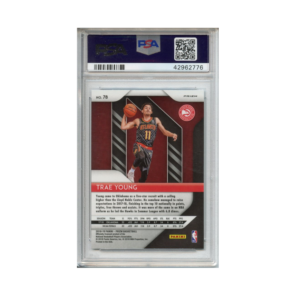Trae-Young-Silver-Prizm-2018-Panini-Prizm-PSA-10-Rückseite