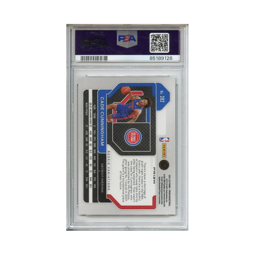 Cade-Cunningham-Variation-Silver-Prizm-2021-Prizm-PSA-10-Rückseite