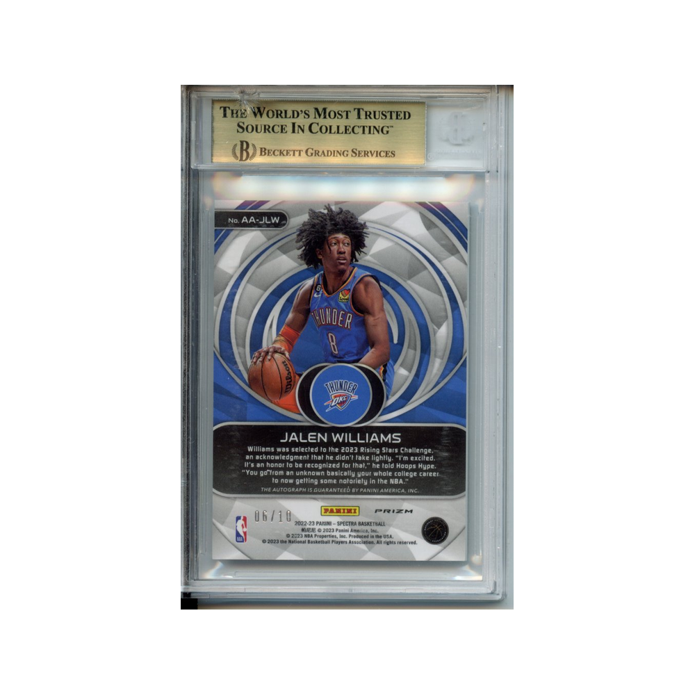 Jalen-Williams-Aspiring-Autographs-Black-Light-2022-23-Panini-Spectra-BGS-9.5-Rückseite