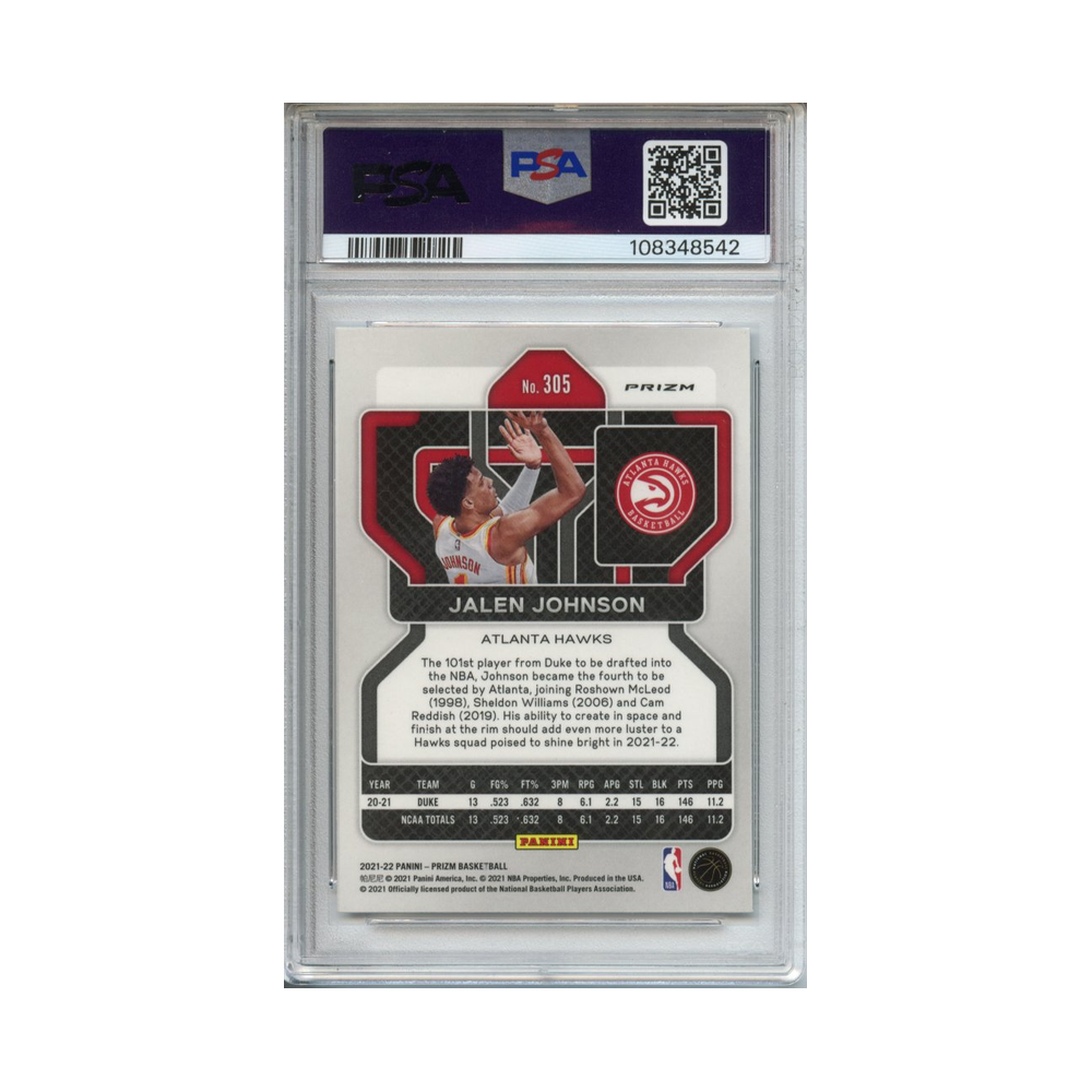 Jalen-Johnson-Ice-2021-Prizm-PSA-10-Rückseite