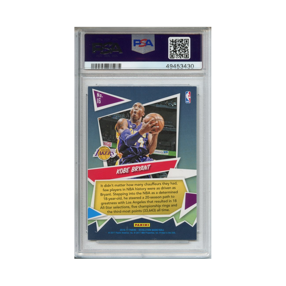 Kobe-Bryant-Revolutionaries-2016-Panini-Revolution-PSA-10-Rückseite