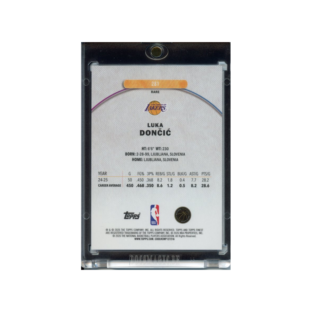 Luka-Doncic-Purple-Geometric-Refractor-/50-2025-Topps-Finest-Rückseite