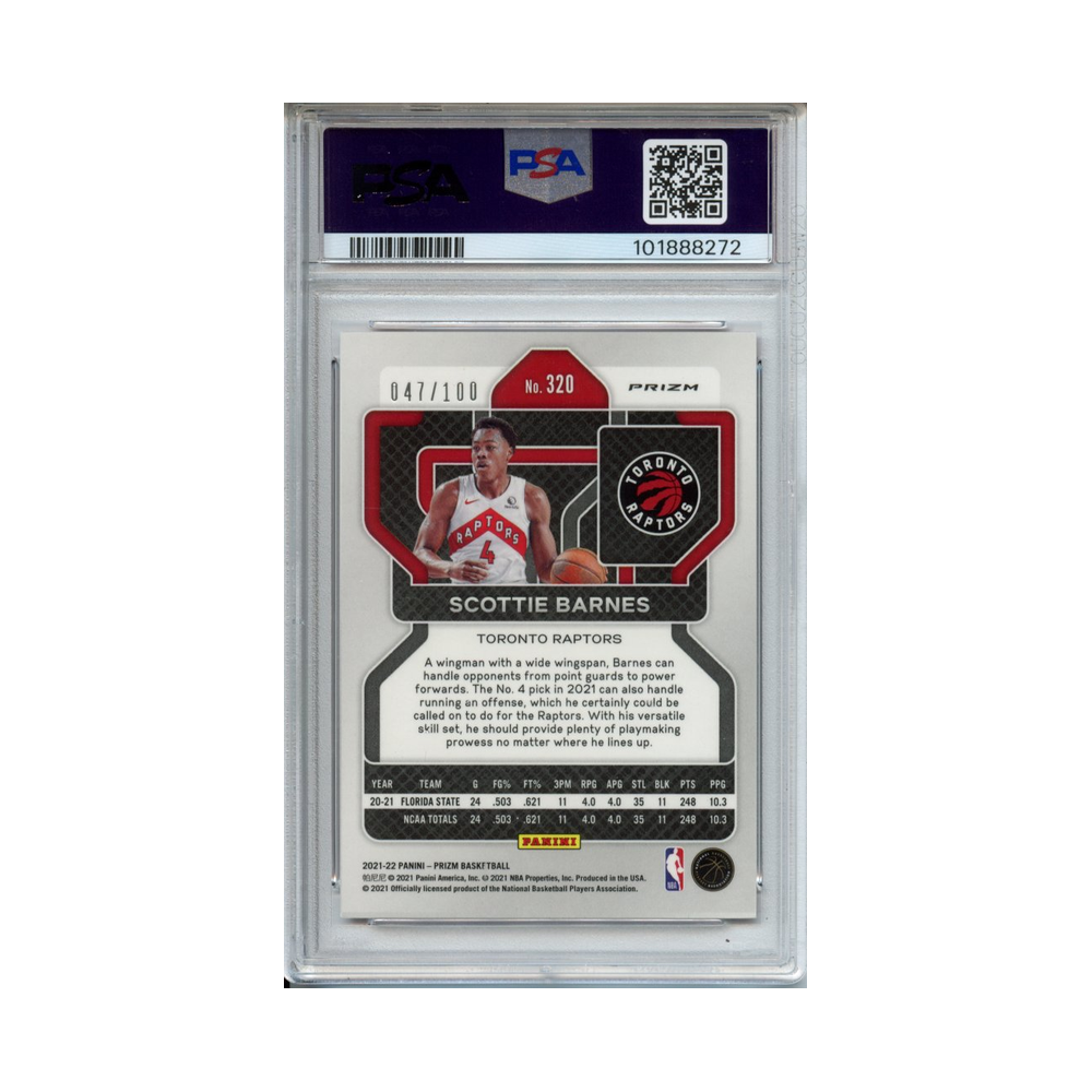 Scottie-Barnes-Red-Fast-Break-2021-Prizm-PSA-9-Rückseite