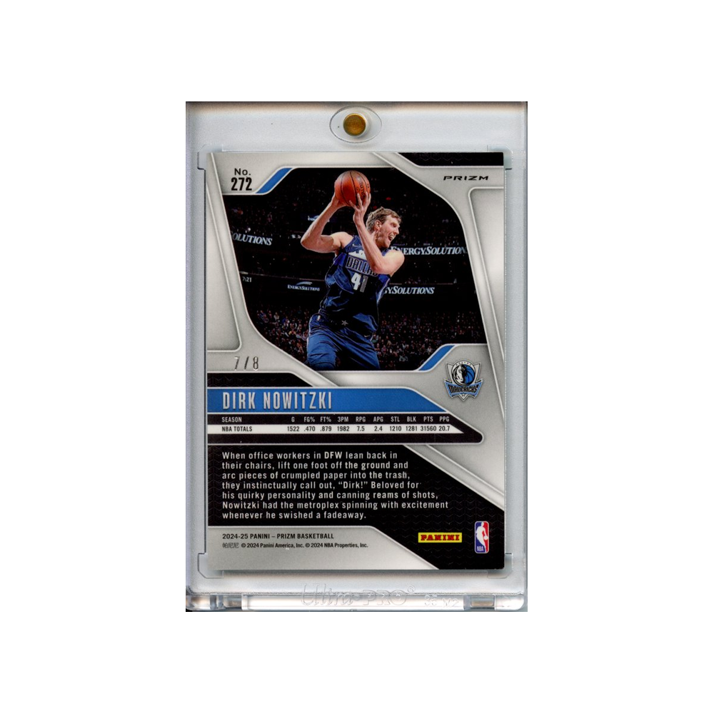 Dirk-Nowitzki-Green-Choice-/8-2024-Prizm-Rückseite