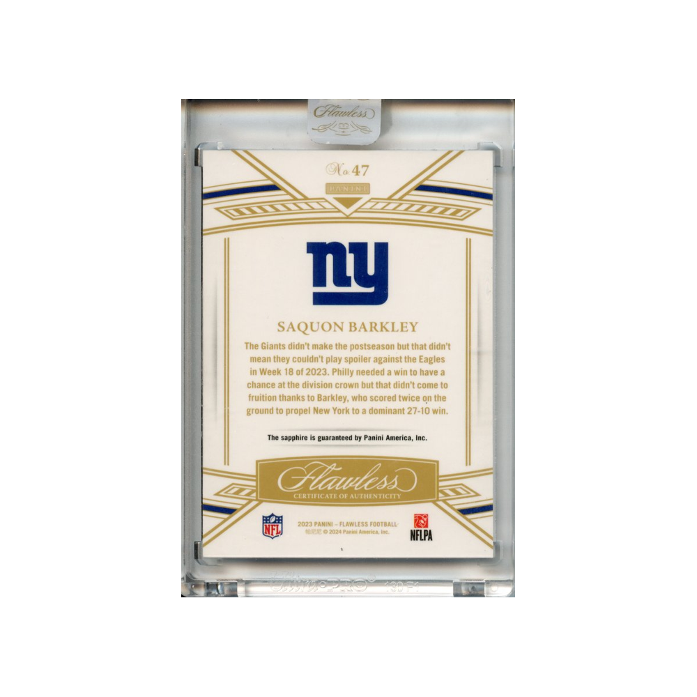 Saquon-Barkley-Sapphire-/15-2023-Flawless-Rückseite