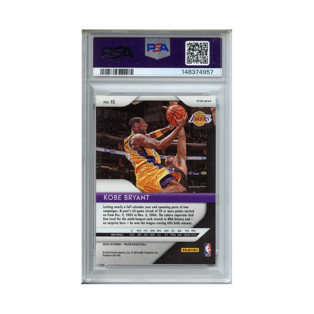 Kobe-Bryant-Hyper-Prizm-2018-Panini-Prizm-PSA-9-Rückseite