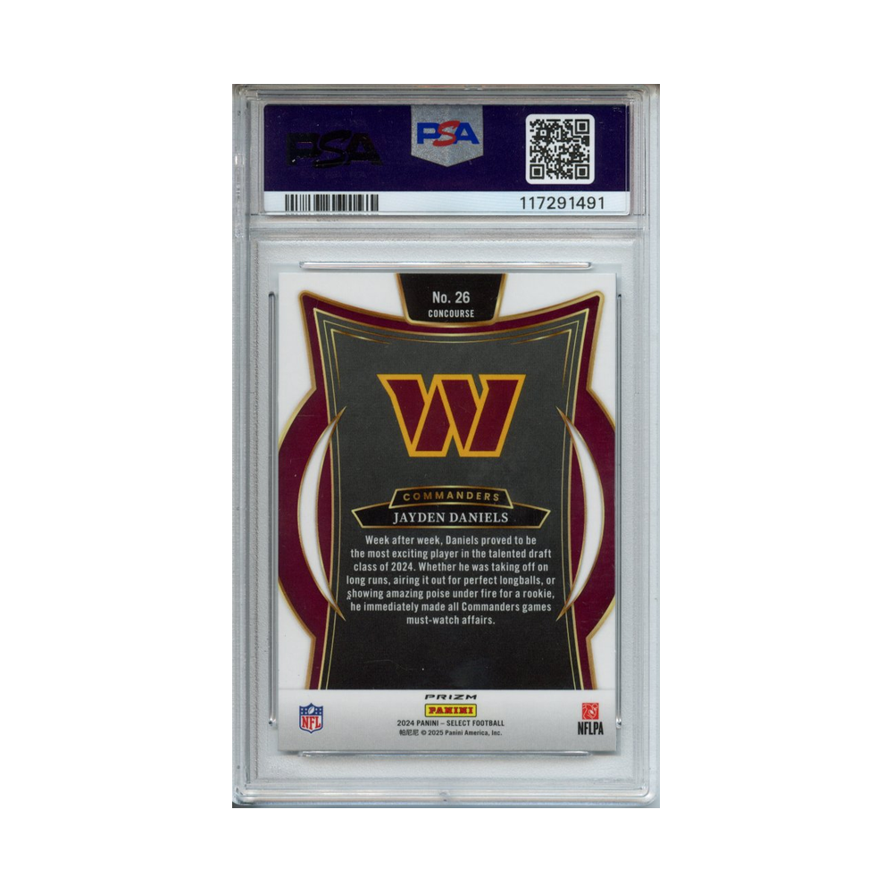 Jayden-Daniels-Silver-Prizm-2024-Select-PSA-9-Rückseite