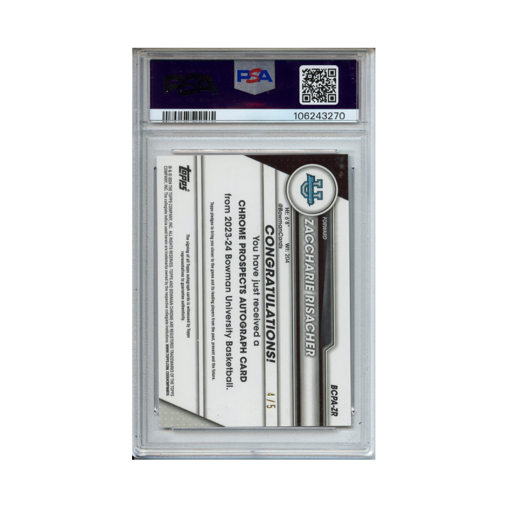 Zaccharie-Risacher-Prospects-Auto--Red-Ref-2023-Bowman-U-Chrome-PSA-9-Rückseite