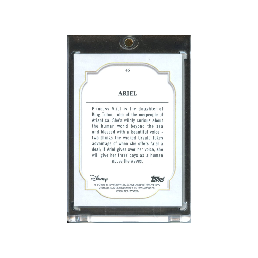 Ariel-Gold-/50-2024-Topps-Chrome-Disney-Rückseite