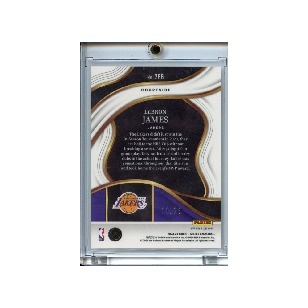 Lebron-James-White-Disco-/75-2023-Select-Rückseite
