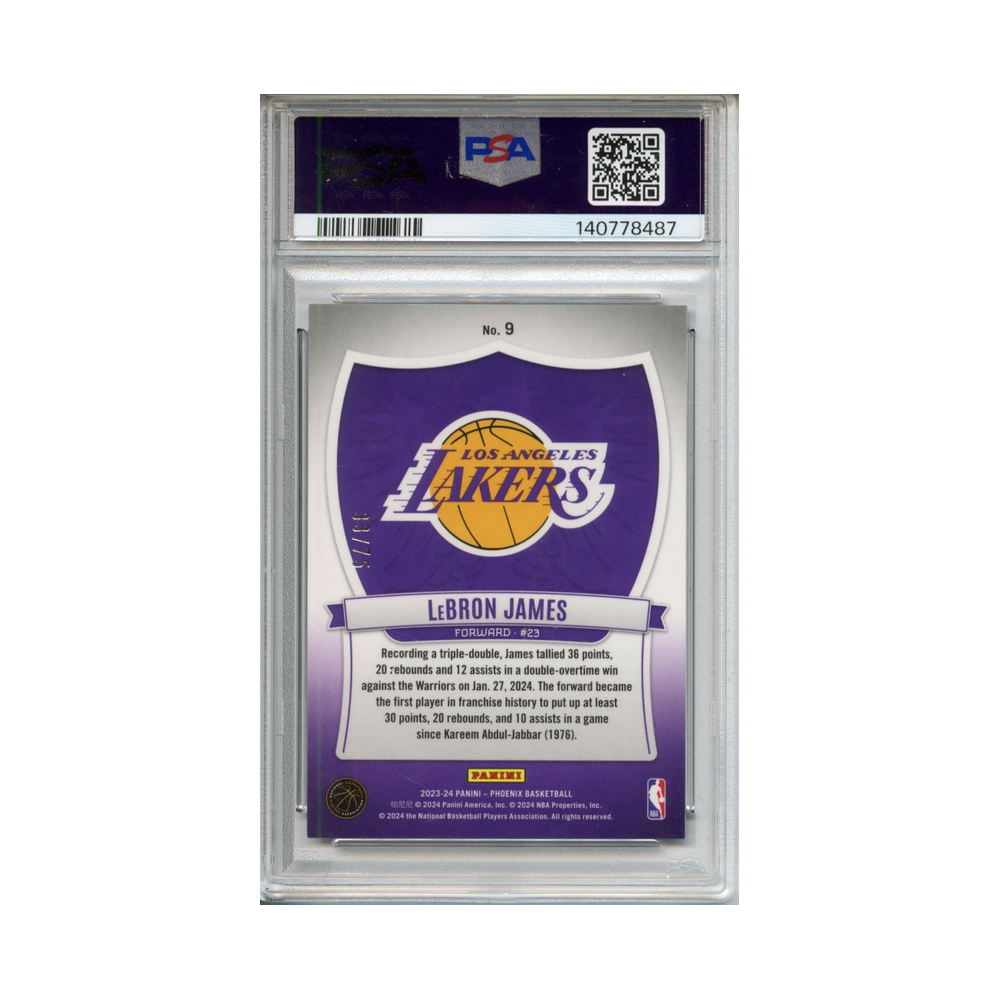 Lebron-James-Crusade-Red-2023-Phoenix-PSA-9-Rückseite