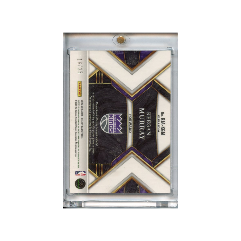 Keegan-Murray-Patch-Auto-Green-Wave-/25-2022-Select-Rückseite