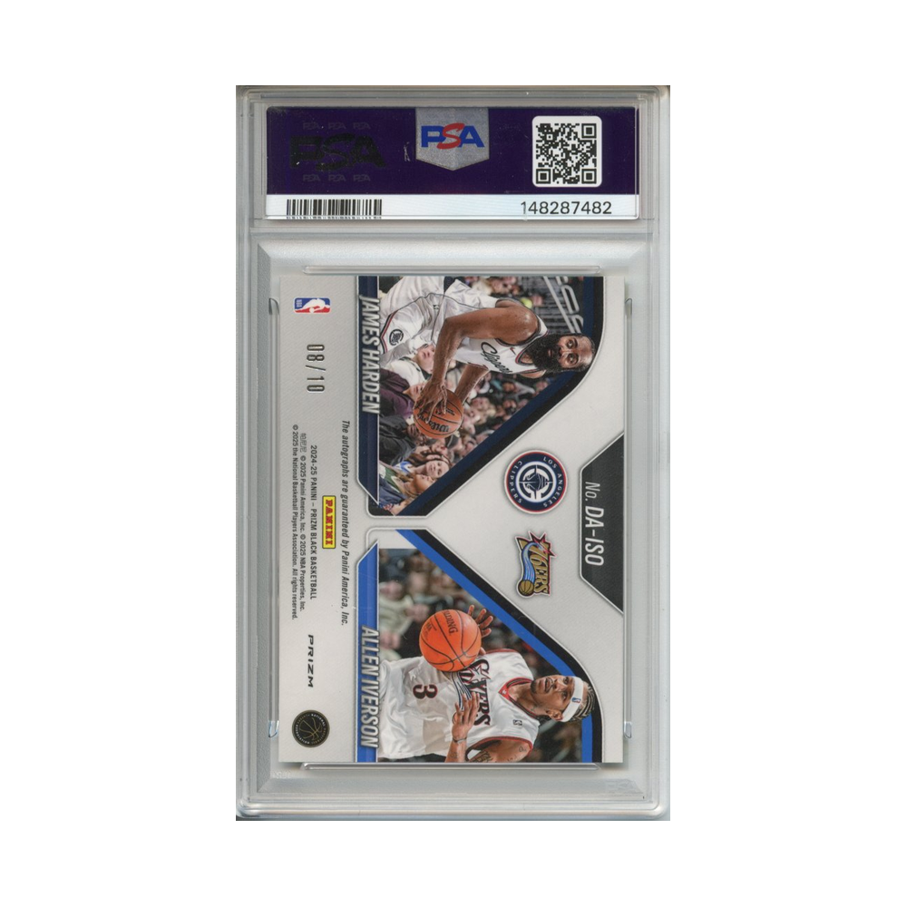 Harden/Iverson-Dual-Autographs-Gold-Prizm-2024-Prizm-Black-PSA-10-Rückseite