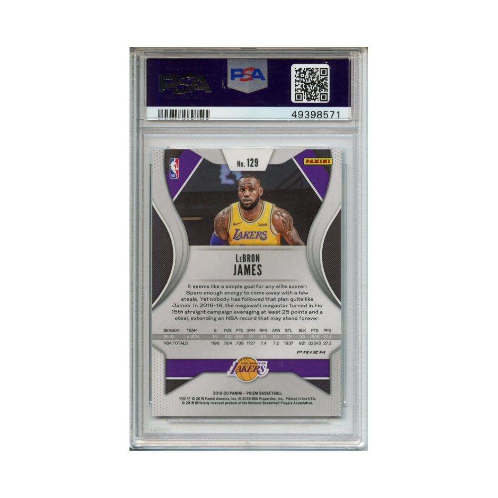 Lebron-James-Choice-Prizm--Blue-Yellow-Green-2019-Panini-Prizm-PSA-10-Rückseite