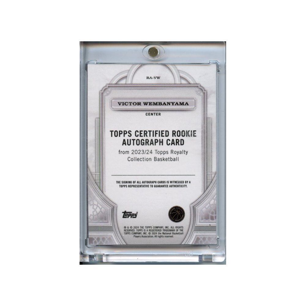 Victor-Wembanyama-Auto-/99-2023-Topps-Royalty-Rückseite