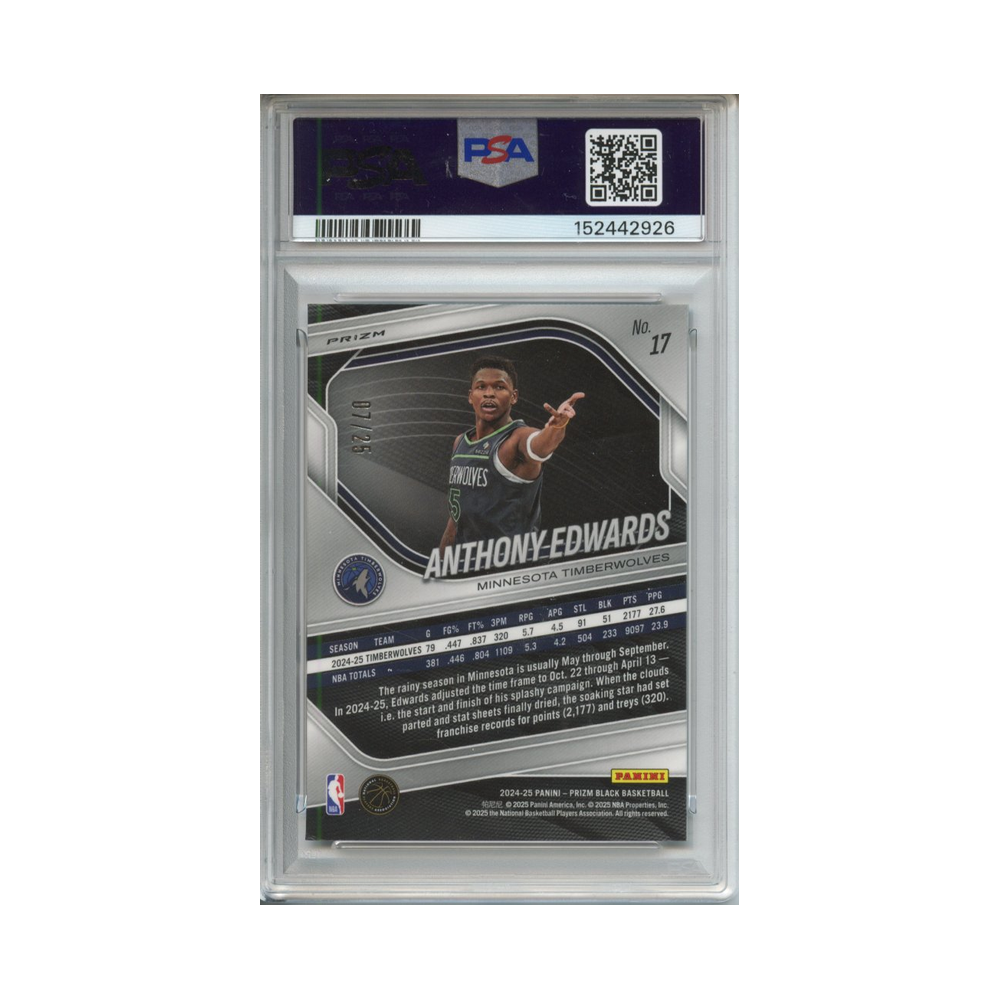 Anthony-Edwards-Mojo-Prizm-2024-Prizm-Black-PSA-10-Rückseite