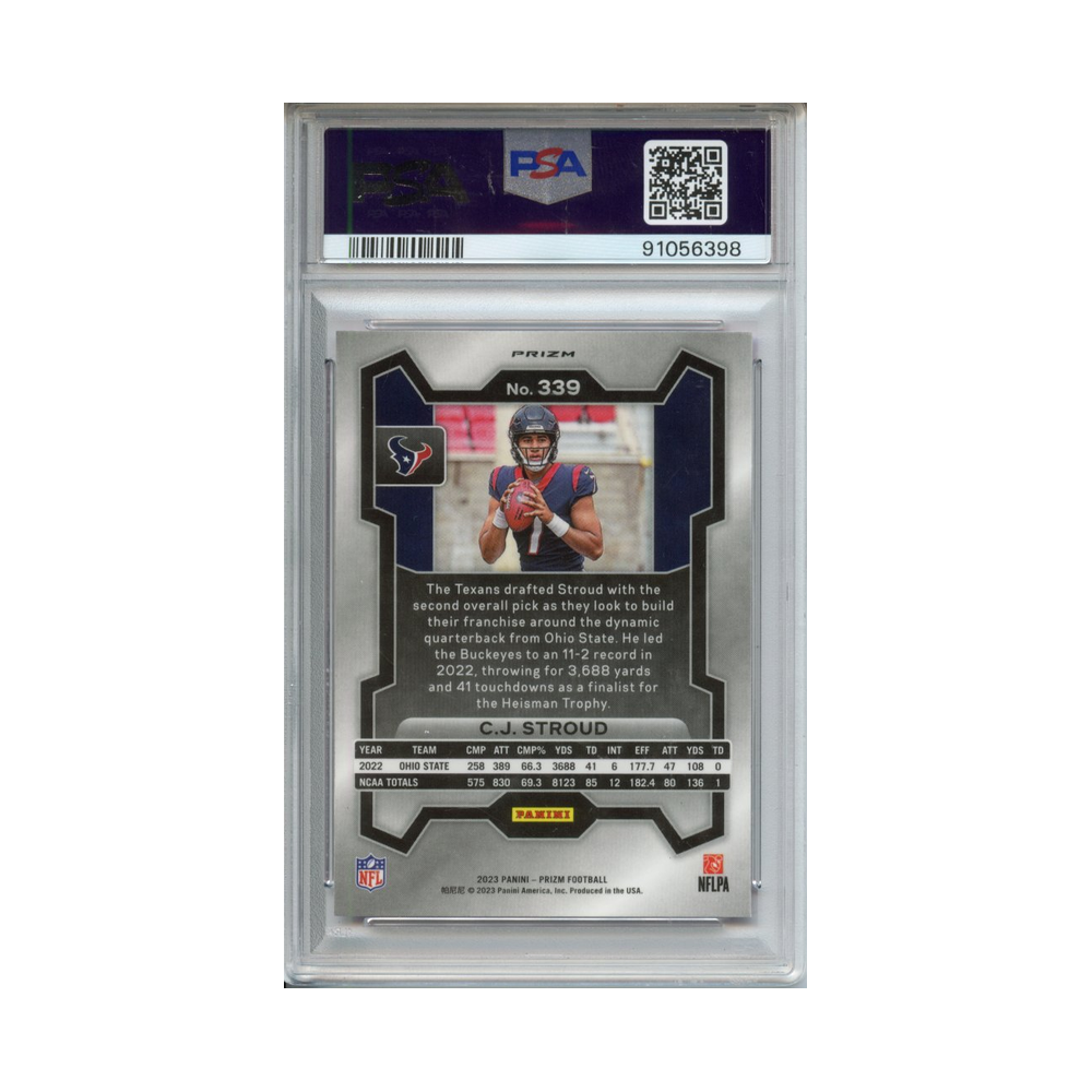 CJ-Stroud-Pink-2023-Prizm-PSA-10-Rückseite