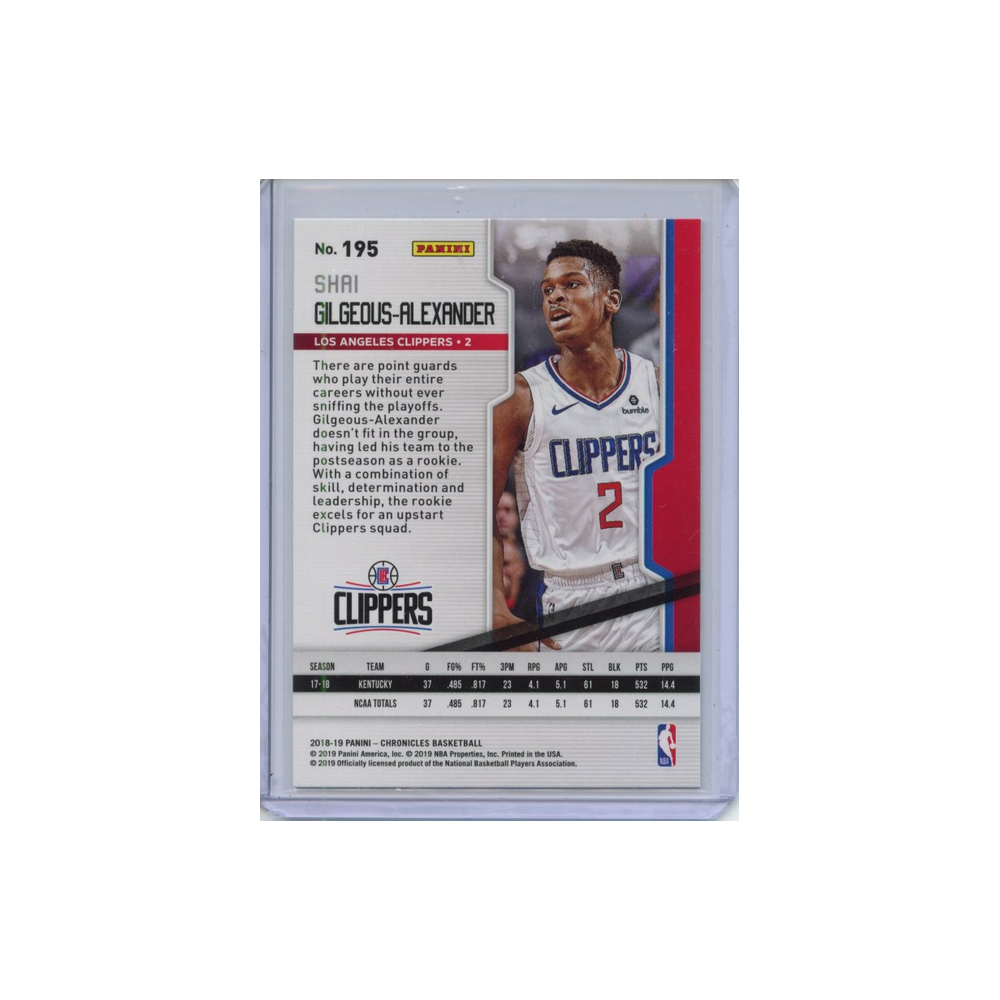 Shai-Gilgeous-Alexander-2018-Chronicles-Rückseite