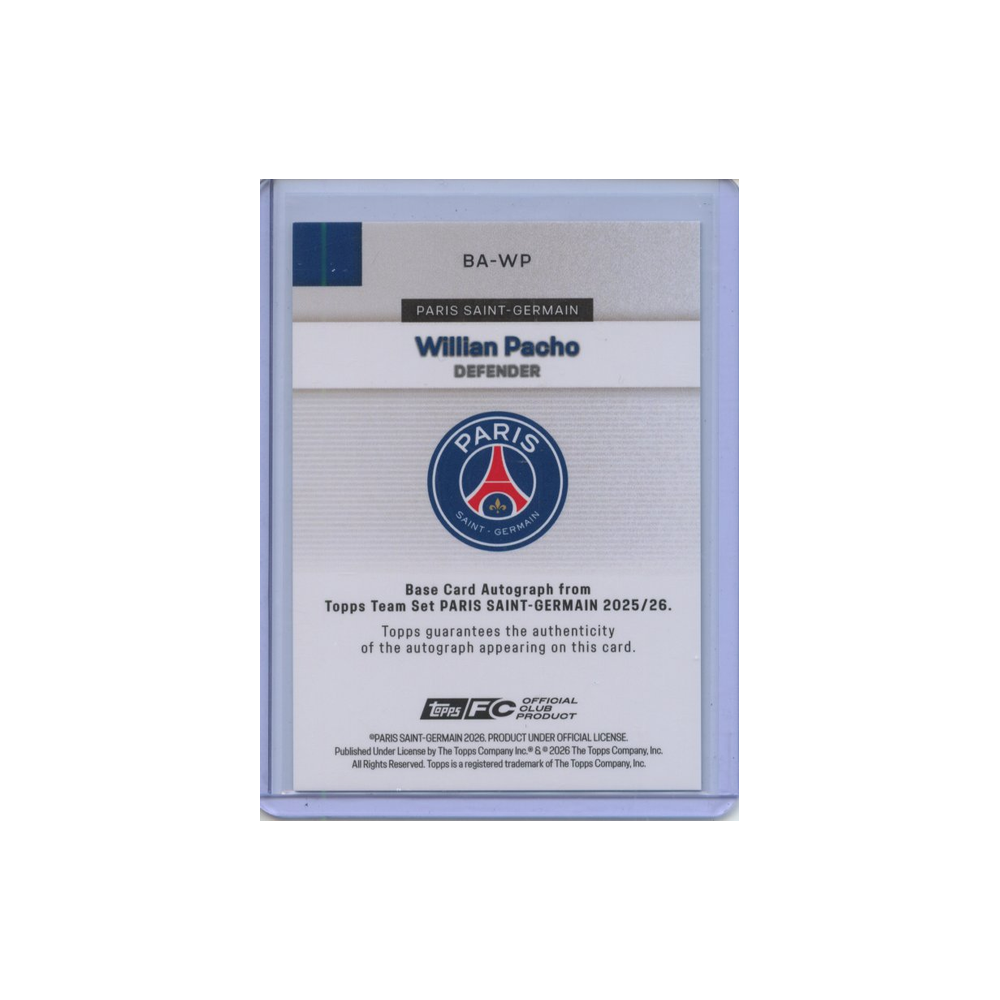 Willian-Pacho-Autograph-/25-2025-Topps-Rückseite