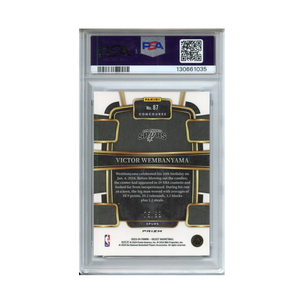 Victor-Wembanyama-Blue-Tectonic-2023-Select-PSA-9-Rückseite