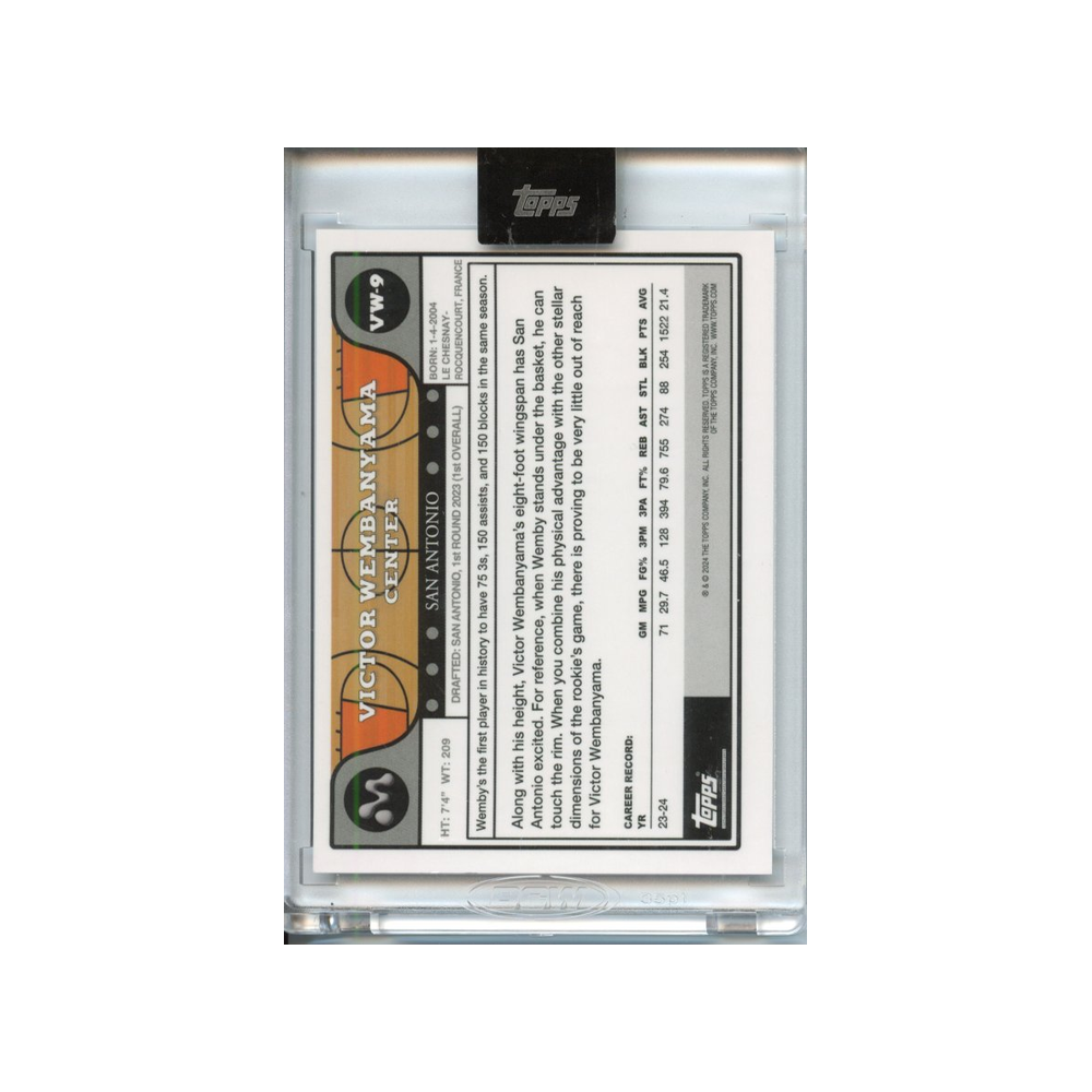 Victor-Wembanyama-Wingspan-/99-2023-Topps-Mercury-Rückseite