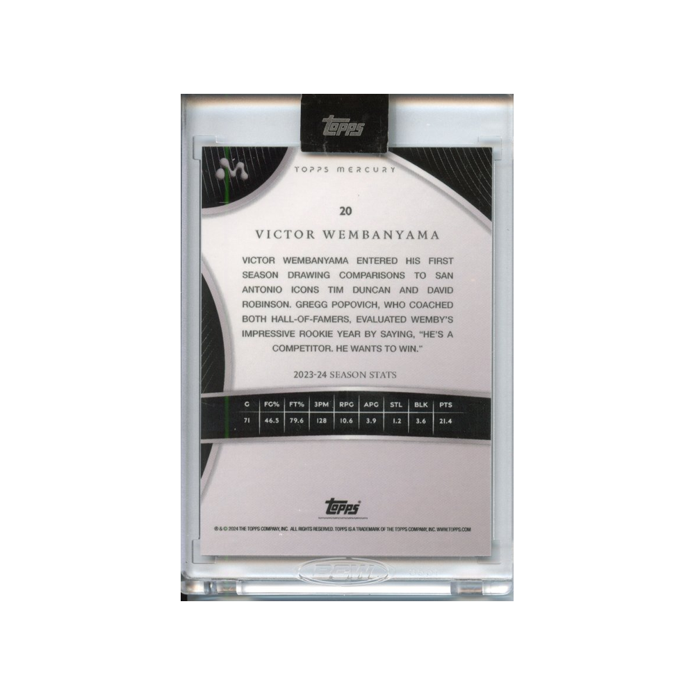 Victor-Wembanyama-Texas-Kaleidoscope-/75-2023-Topps-Mercury--Rückseite