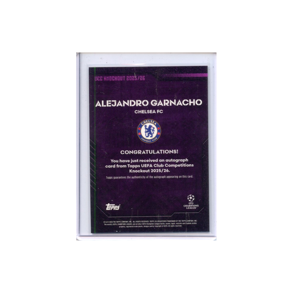 Alejandro-Garnacho-Autograph-Knockout-/50-2025-Topps-Rückseite