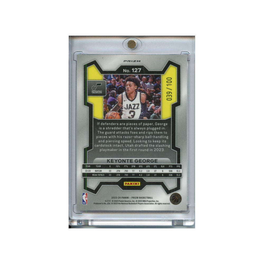 Keyonte-George-Red-Fast-Break-/100-2023-Prizm-Rückseite