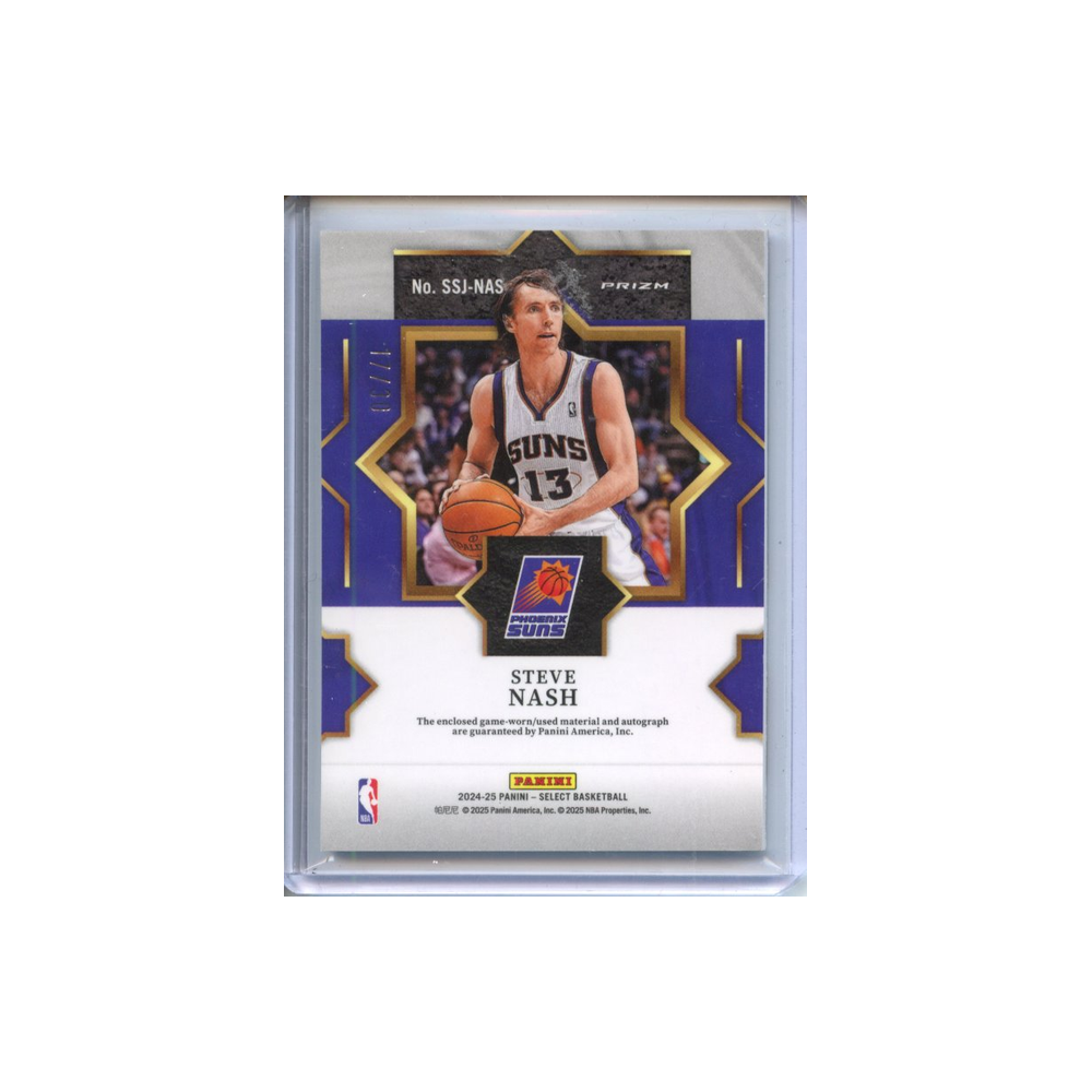 Steve-Nash-Patch-Autograph-Red-Wave-Stars-/30-2024-Select-Rückseite