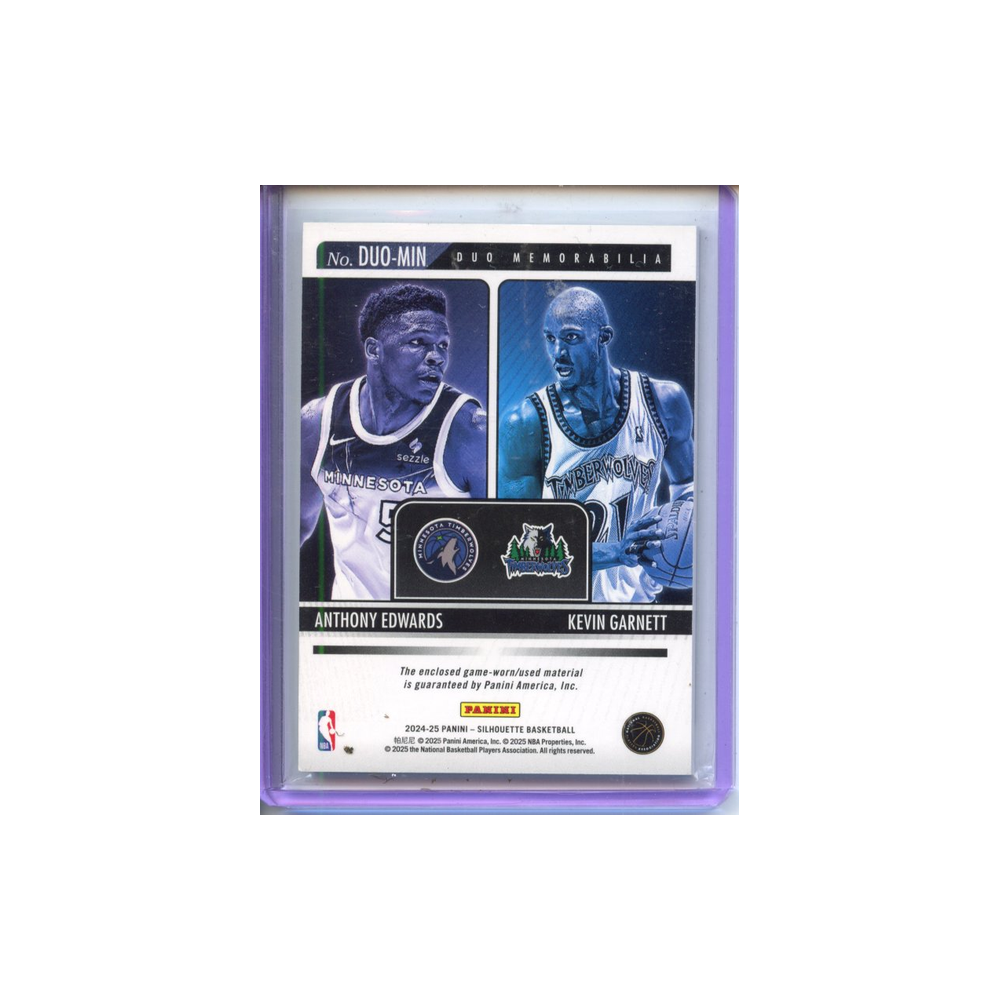 Anthony-Edwards/-Kevin-Garnett-Dual-Memorabilia-2024-Silhouette-Rückseite