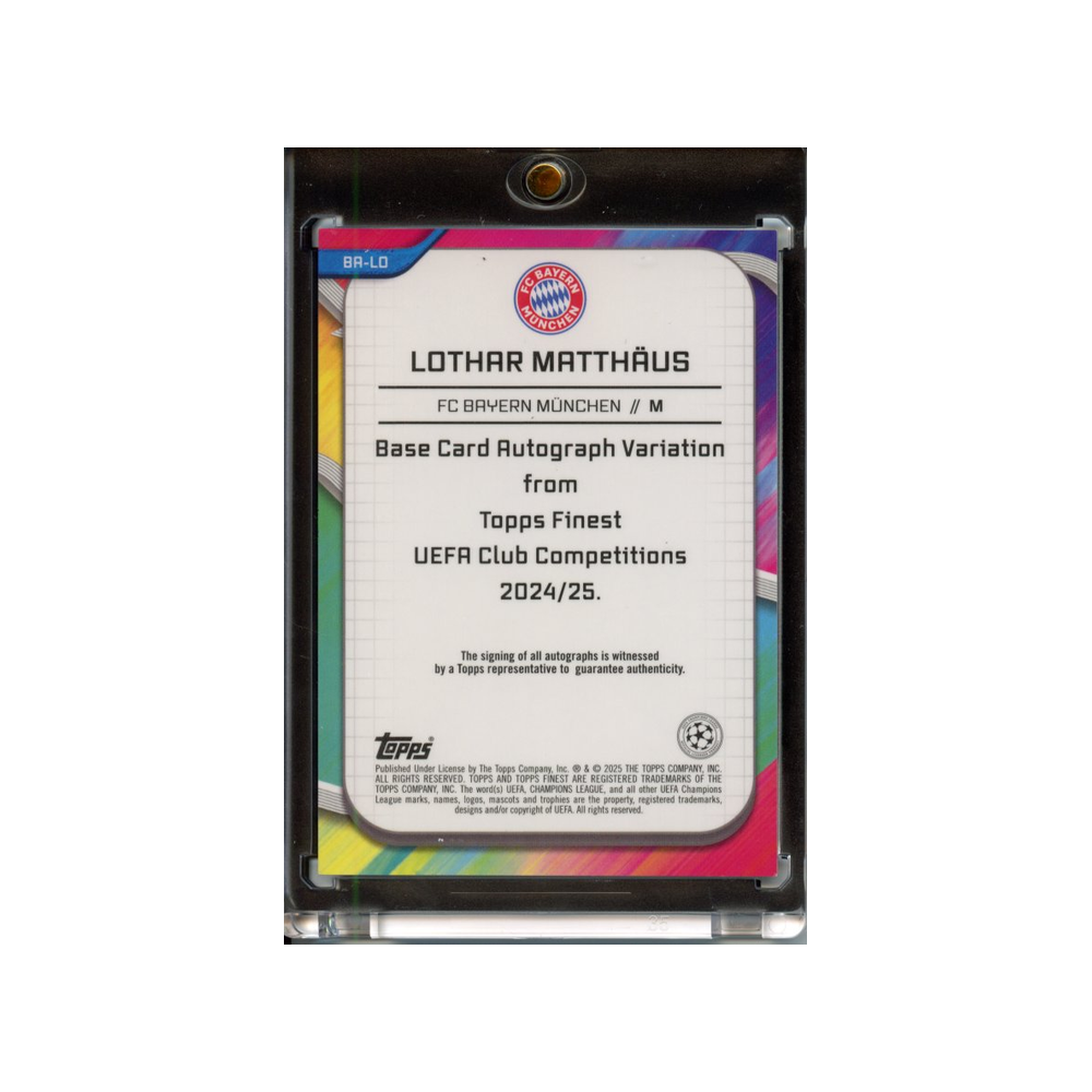 Lothar-Matthaus-Autograph-Green-/99-2024-Topps-Finest-Rückseite