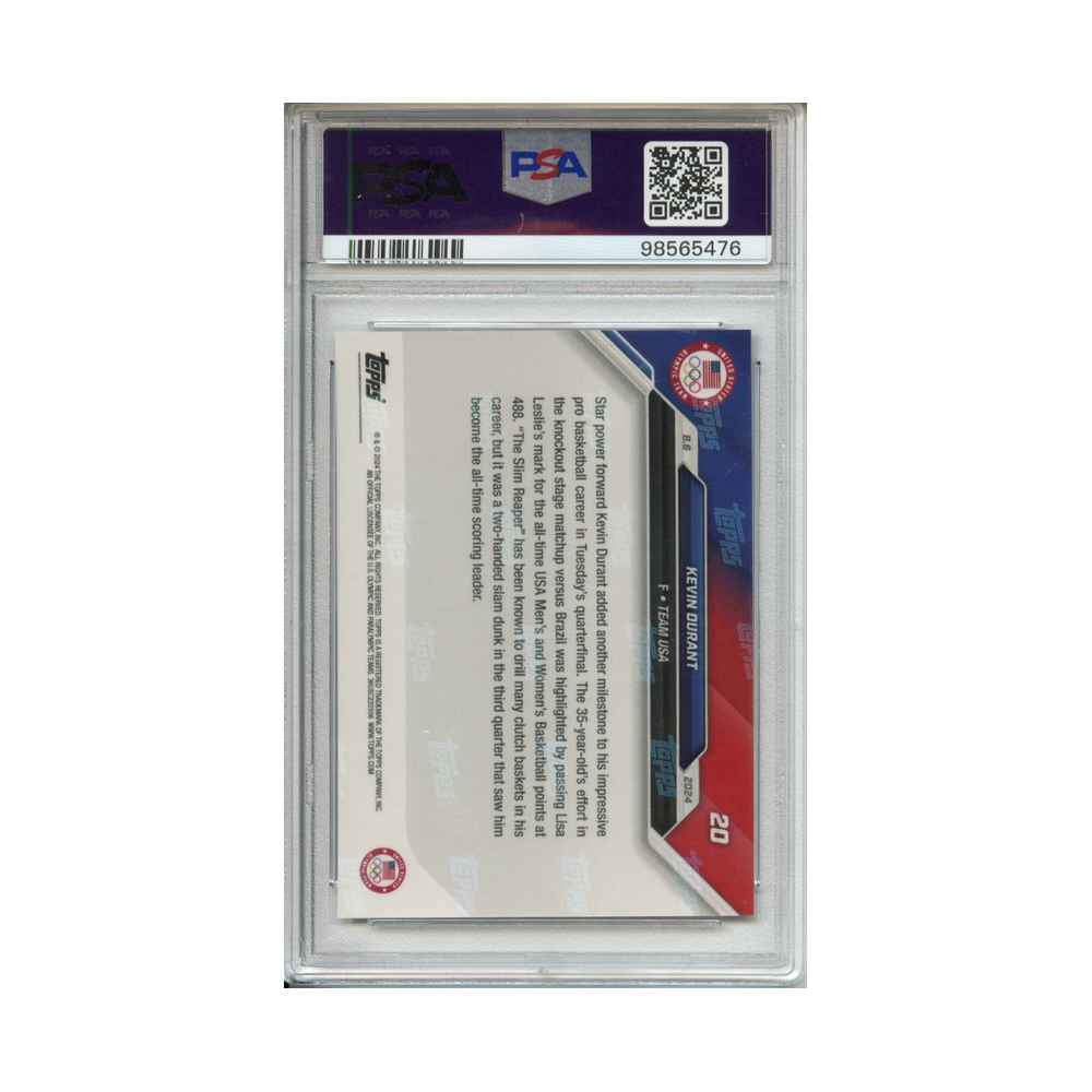 Kevin-Durant-2024-Topps-Now-Olympics-#3-PSA-10-Rückseite