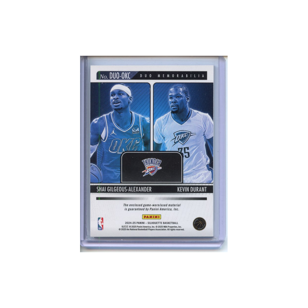 Shai-Gilgeous-Alexander/-Kevin-Durant-Duo-Memorabilia-2024-Silhouette-Rückseite
