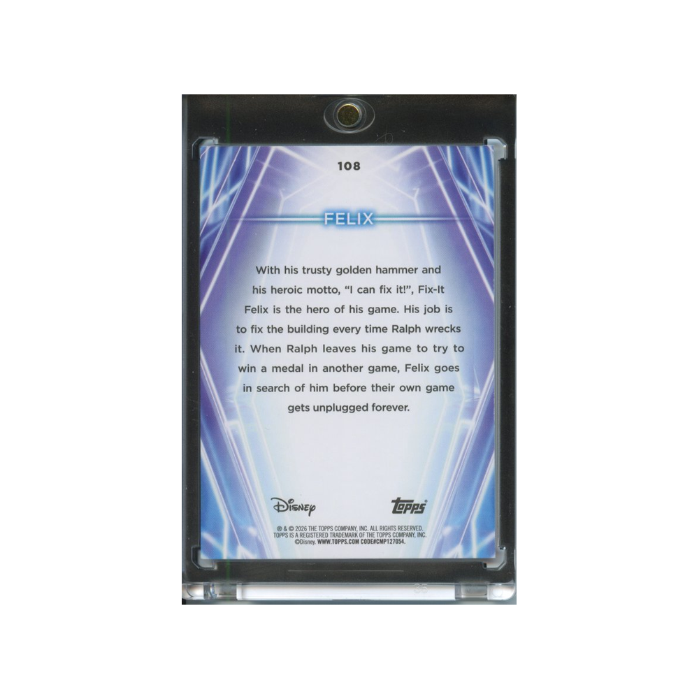 Felix-Pink-Diamante-/5-2026-Topps-Disney-Neon-Fix-it-Rückseite