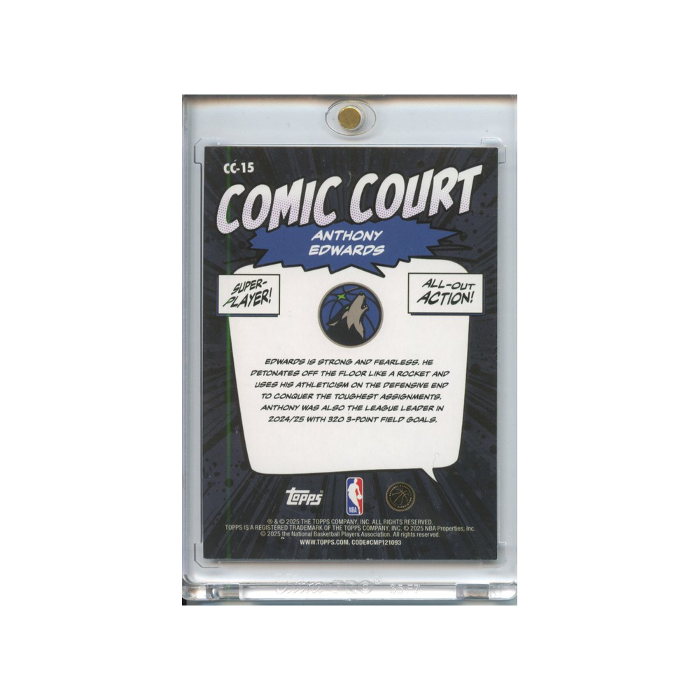 Anthony-Edwards-Comic-Court-2025-Topps--Rückseite