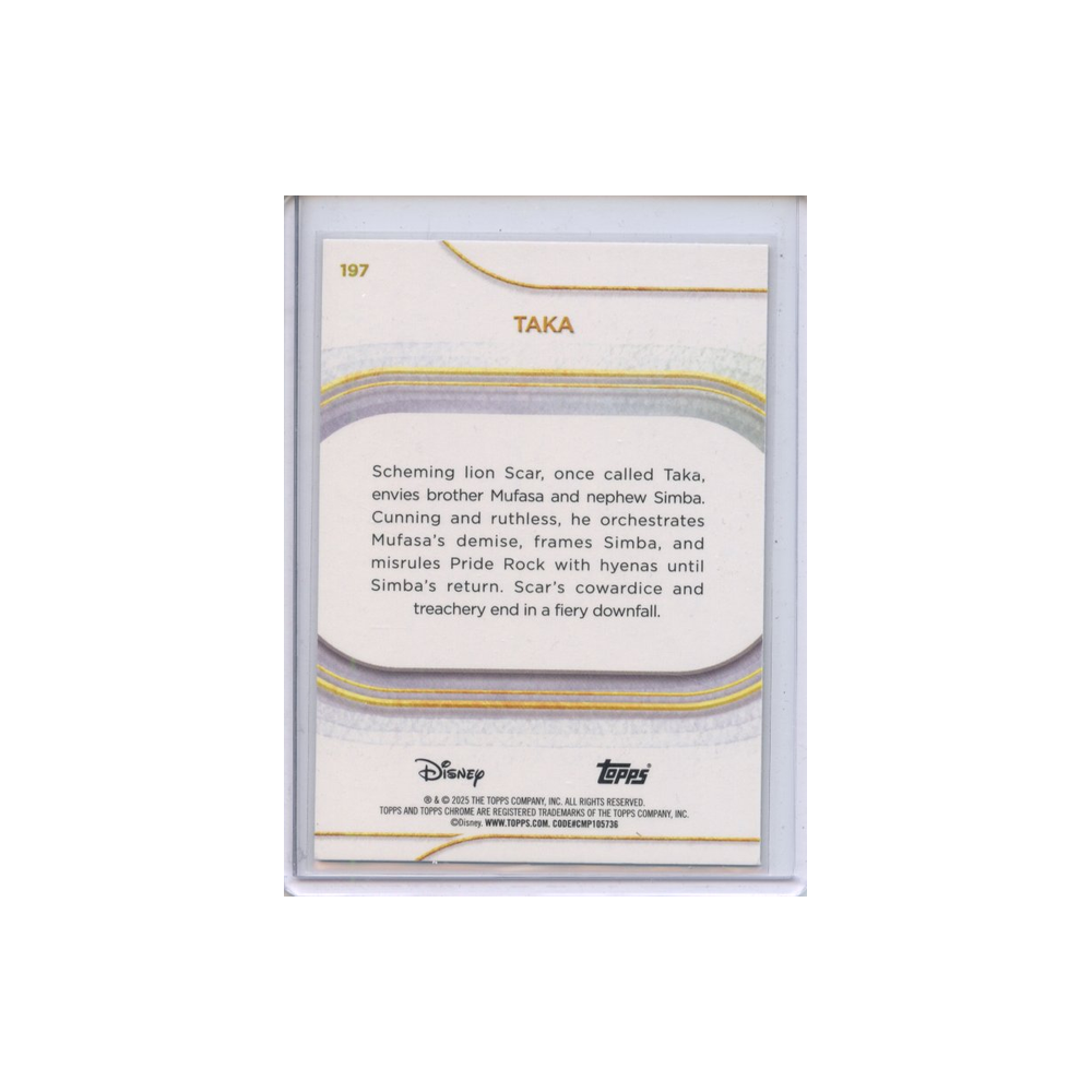 Taka-Yellow-Refractor-/275-2025-Topps-Chrome-Rückseite