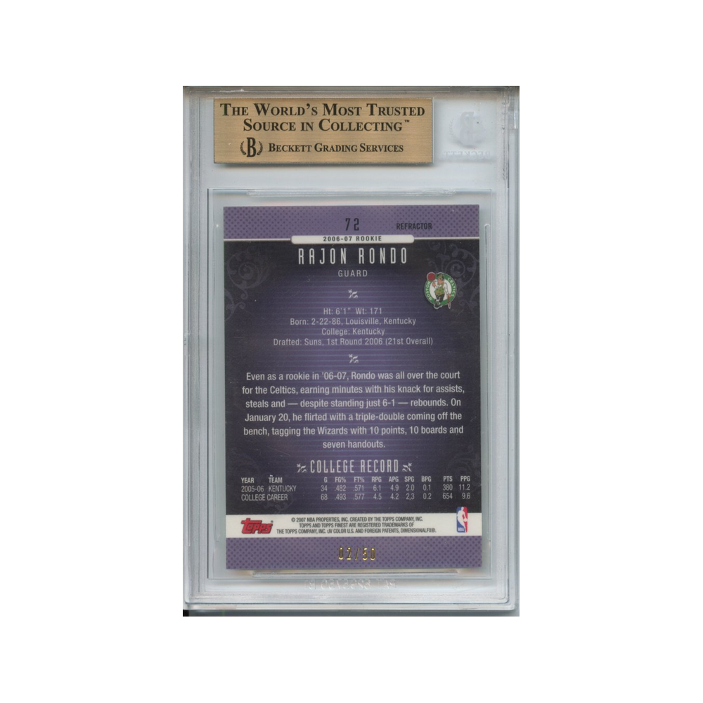 Rajon-Rondo-Gold-Refractors-2006-07-Finest-BGS-9.5-Rückseite