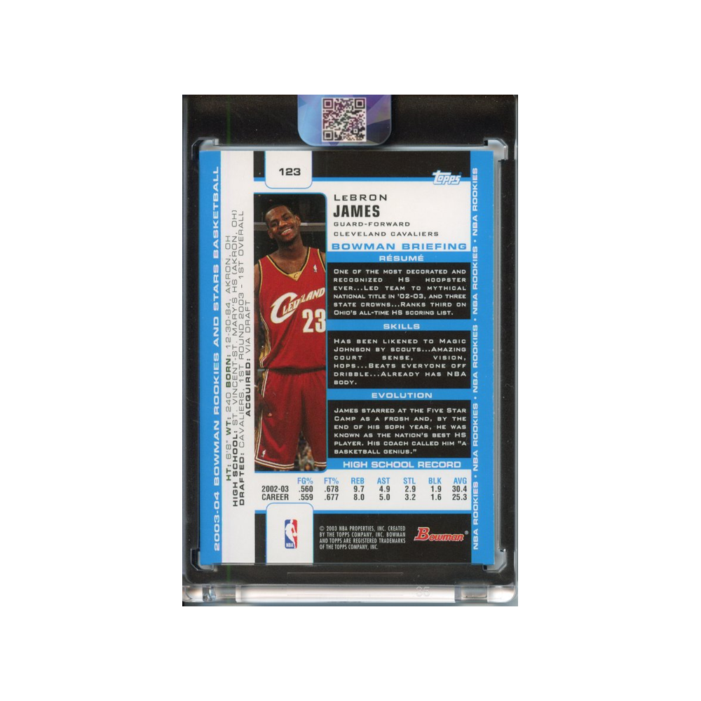 Lebron-James-2003-Bowman-Rookies-&-Stars--Rückseite