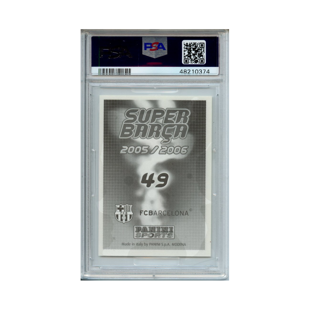Lionel-Messi-Super-Barca-2005-Panini-PSA-9-Rückseite