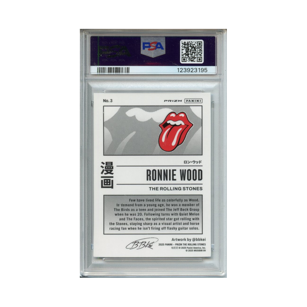 Ronnie-Wood-Manga-2025-Prizm-Rolling-Stones-PSA-9-Rückseite