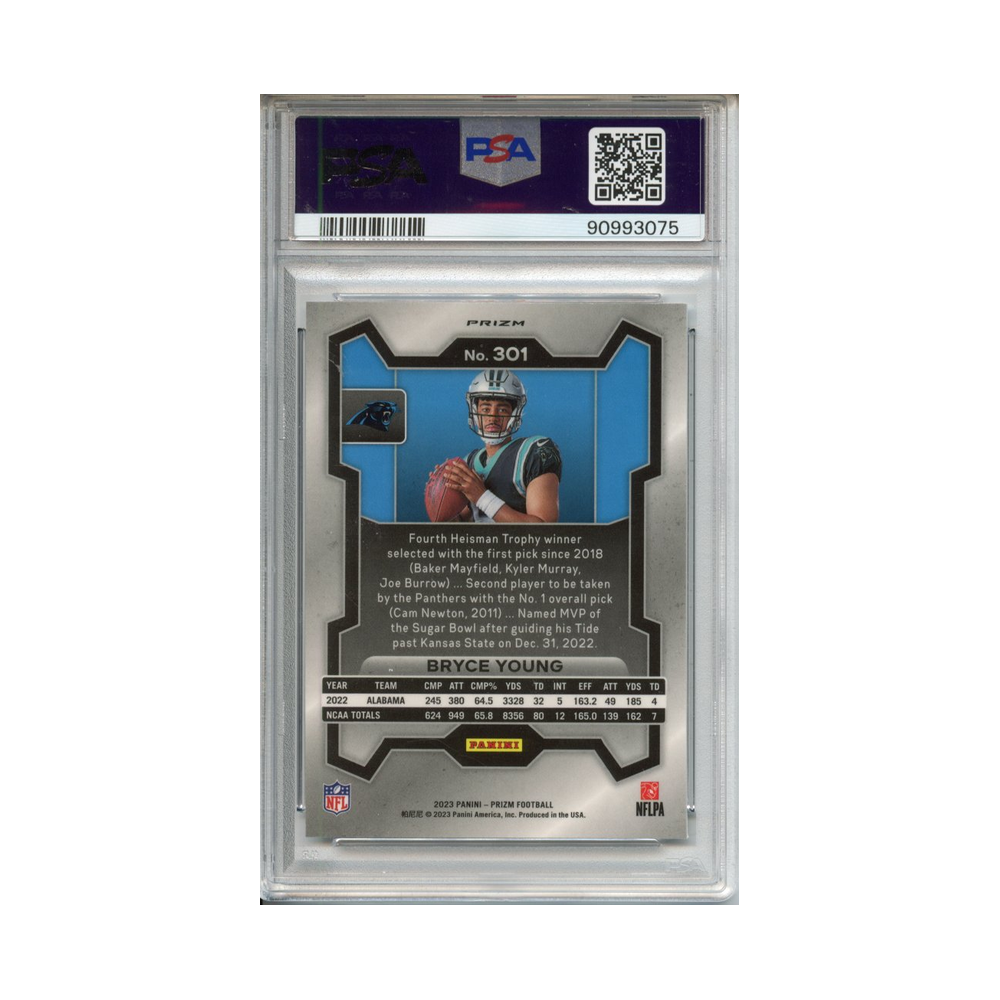 Bryce-Young-Variation-2023-Prizm-PSA-10-Rückseite