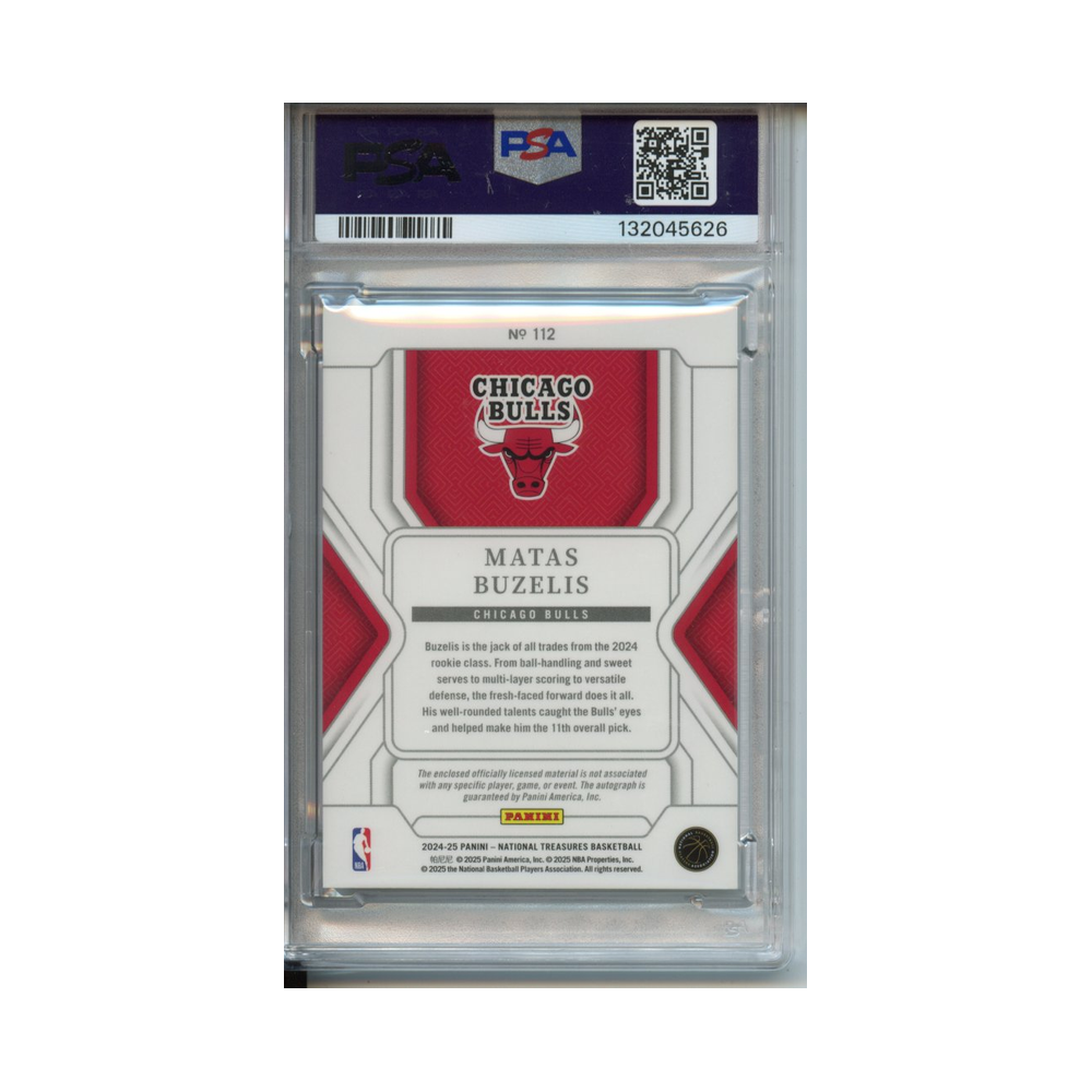 Matas-Buzelis-Patch-Autograph-2024-National-Treasures-PSA-10-Rückseite