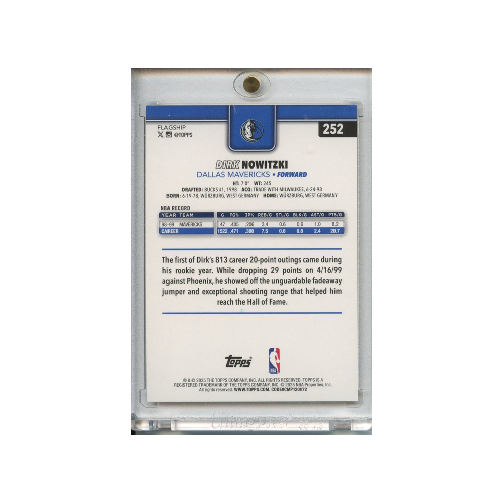 Dirk-Nowitzki-Foilfractor-1/1-2024-Topps--Rückseite