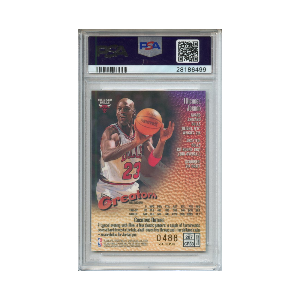 Michael-Jordan-Refractor-1997-Finest-PSA-10-Rückseite