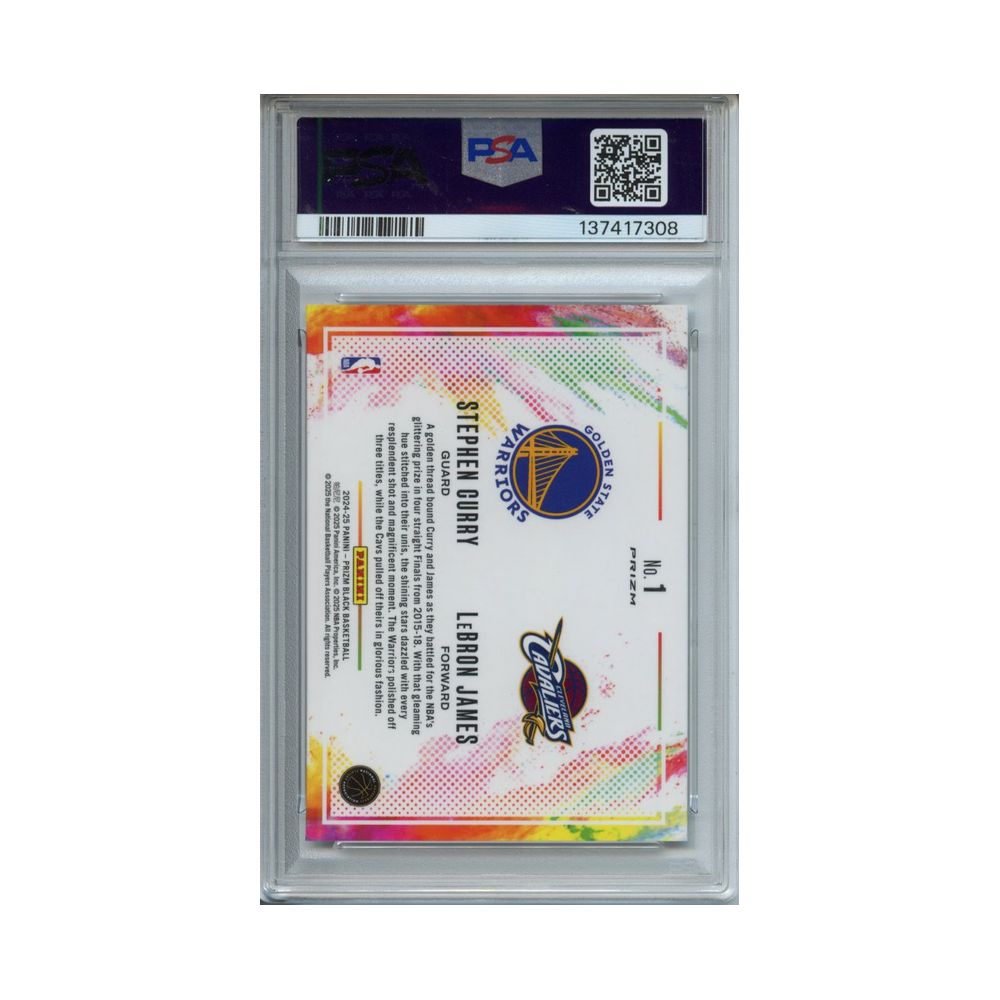 Curry/James-Color-Blast-Duals-2024-Prizm-Black--PSA-10-Rückseite