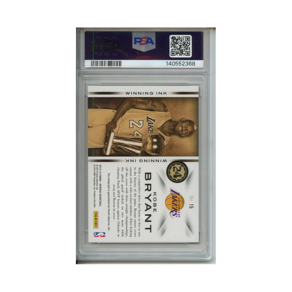 Kobe-Bryant-Winning-Ink-2013-Panini-Intrigue-PSA-6/10-Rückseite