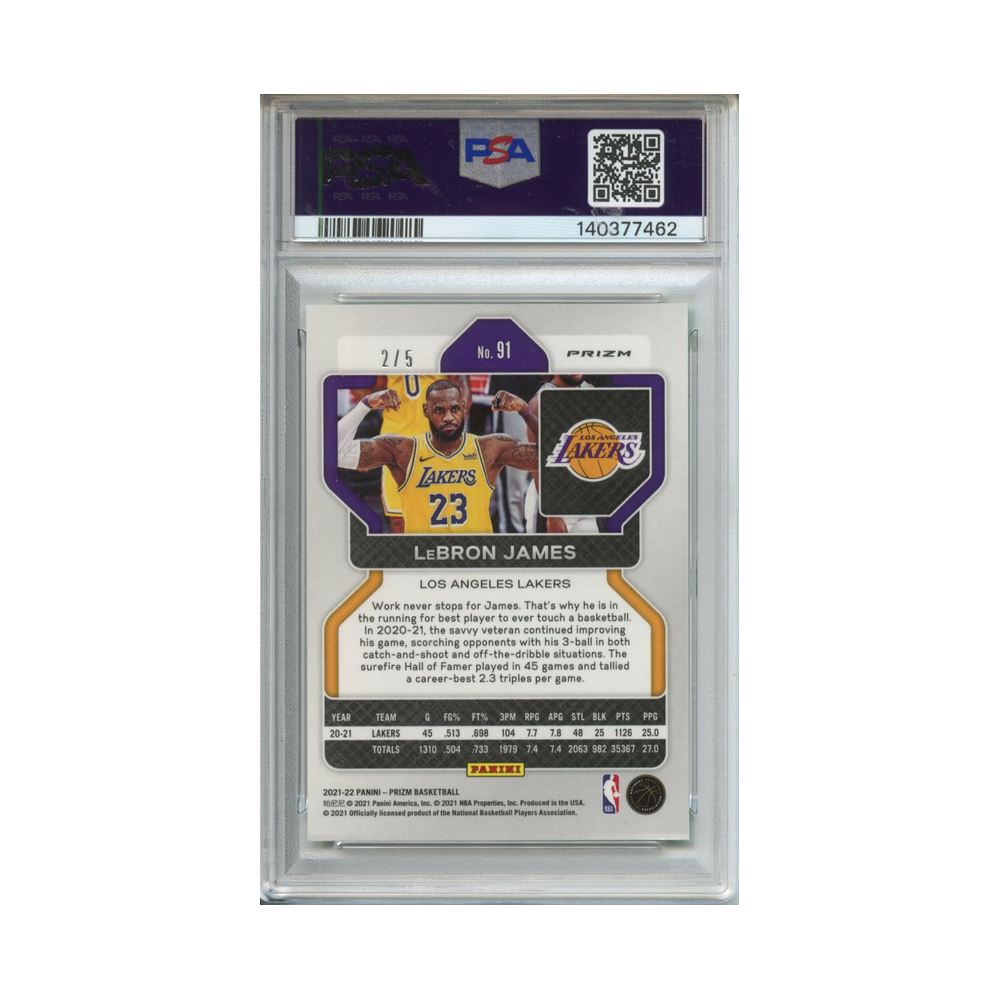 Lebron-James-Neon-Green-Fast-Break-2021-Prizm-PSA-9-Rückseite