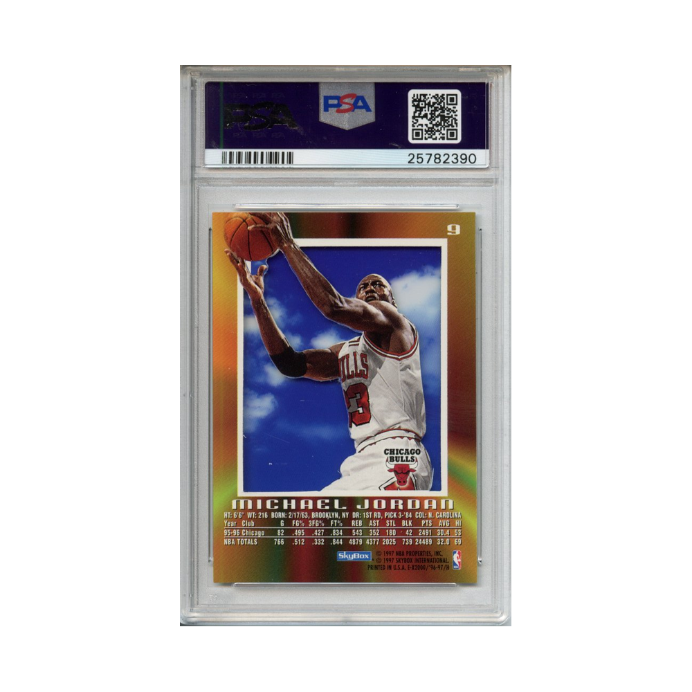 Michael-Jordan-1996-Skybox-E-X2000-PSA-10-Rückseite